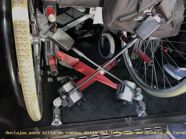 Sujección de silla de ruedas Alija del Infantado Aeropuerto de Coruña